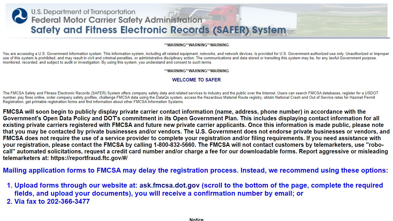 SAFER Web - Company Snapshot STATUS TRANSPORTATION CORPORATION